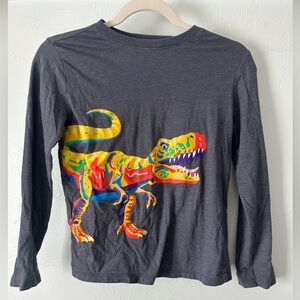 Cat & Jack Charcoal Dinosaur Long Sleeve Tee